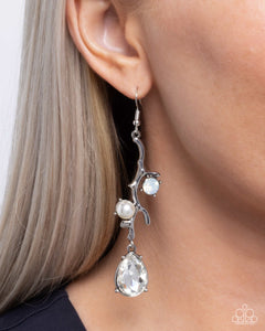 Glitzy Giveaway - White Earrings - Paparazzi Accessories