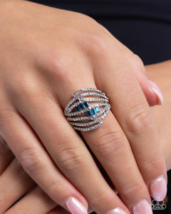 Smooth Structure - Blue Ring - Paparazzi Accessories