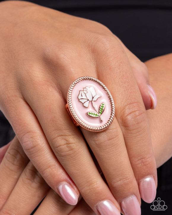 Delicate Dowry - Copper Ring - Paparazzi Accessories