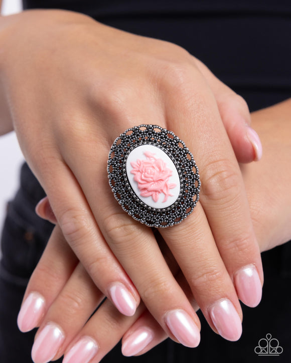 Blooming Brooch - Pink Ring - Paparazzi Accessories