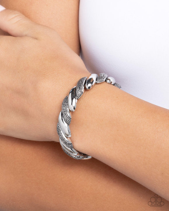 Captivating Curls - Silver Bracelet - Paparazzi Accessories