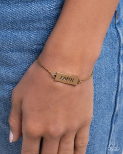 Confession of Faith - Gold Bracelet - Paparazzi Accessories