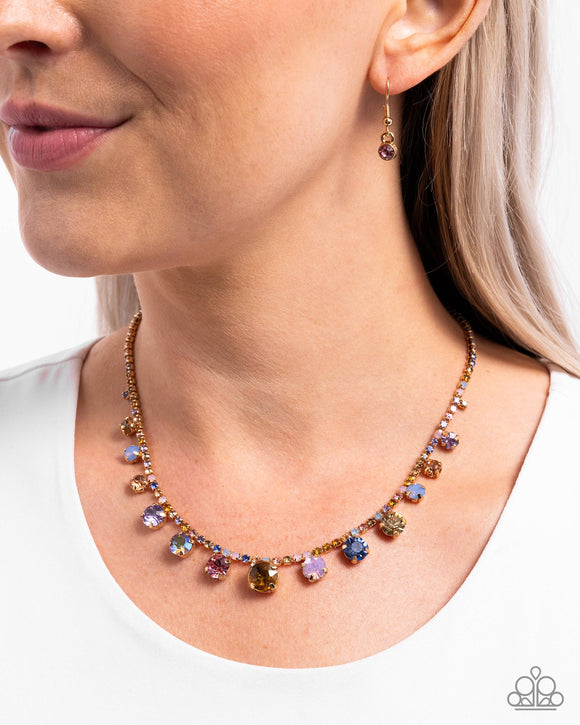 Colorful Countess - Multi Necklace - Paparazzi Accessories