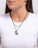 Stackable Stars - Brass Necklace - Paparazzi Accessories