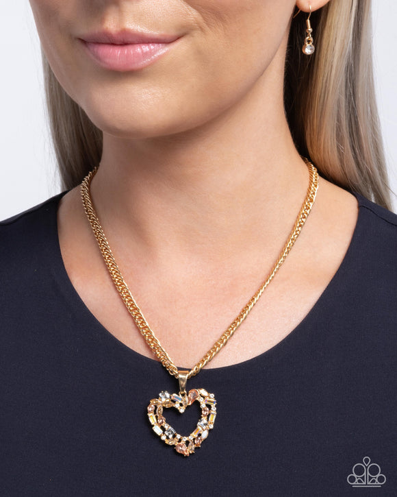 Romance is a Bonus - Gold Necklace - Paparazzi Accessories