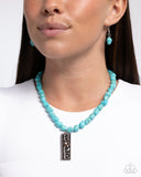 Hopeful Headline - Blue Necklace - Paparazzi Accessories