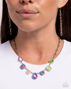 Classy Character - Blue Necklace - Paparazzi Accessories