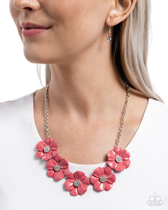 Floral Favor - Pink Necklace - Paparazzi Accessories