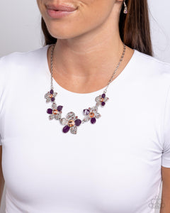 April Showers Bring Flowers - Purple Necklace - Paparazzi Accessories