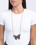 Flawless Flight - Copper Necklace - Paparazzi Accessories