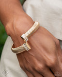 Tailored Transit - Gold Bracelet - Paparazzi Accessories