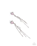 simply-smitten-pink-post earrings-paparazzi-accessories