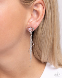 Simply Smitten - Pink Post Earrings - Paparazzi Accessories