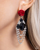 Rosy Rave - Red Post Earrings - Paparazzi Accessories