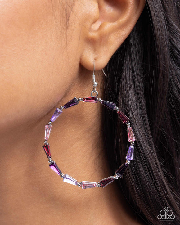 Bounce Around - Purple Earrings - Paparazzi Accessories