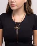 Eagle Emblem - Brass Necklace - Paparazzi Accessories