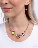 Stony Someday - Orange Necklace - Paparazzi Accessories