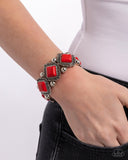 Noble Nature - Red Bracelet - Paparazzi Accessories