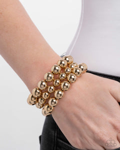 Refreshing Raindrops - Gold Bracelet - Paparazzi Accessories