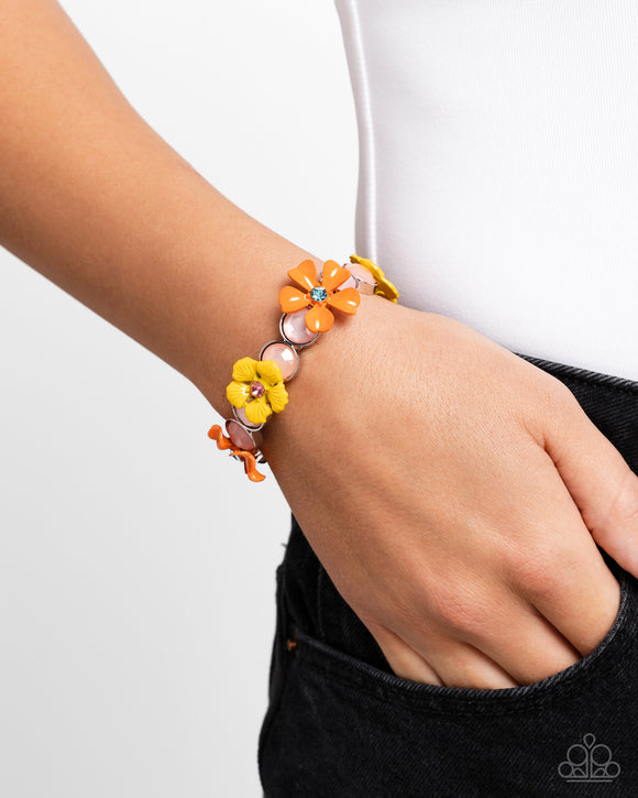 Garden Grove - Orange Bracelet - Paparazzi Accessories