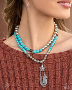 Restful Radiance - Blue Necklace - Paparazzi Accessories