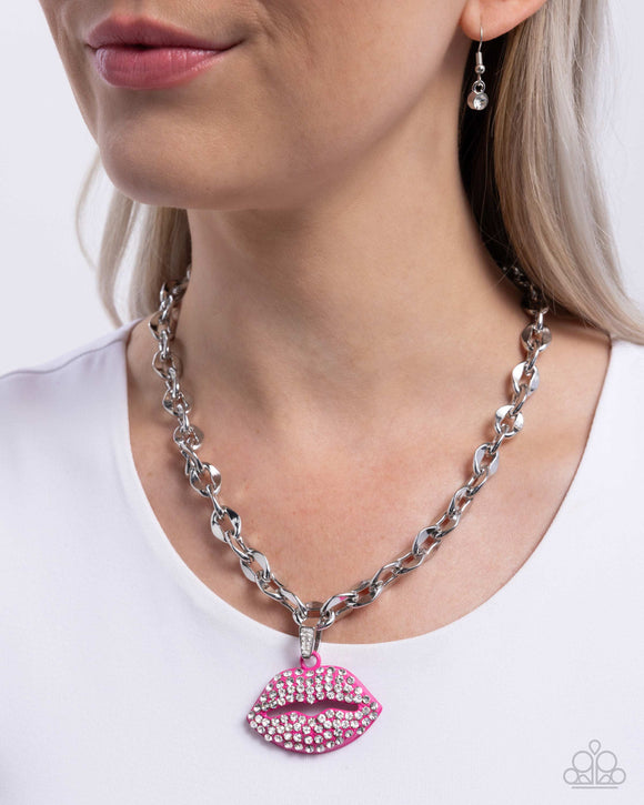 Keepsake Kisser - Pink Necklace - Paparazzi Accessories