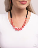 Lace Maker - Red Necklace - Paparazzi Accessories