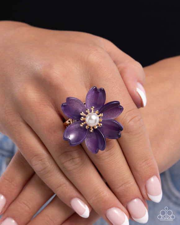 Floral Force - Purple Ring - Paparazzi Accessories