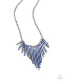 Fashionable Fringe - Blue Necklace  - Paparazzi Accessories