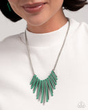 Fashionable Fringe - Green Complete Look  - Paparazzi Accessories