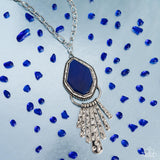 Stamped Statement - Blue Necklace - Paparazzi Accessories