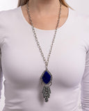 Stamped Statement - Blue Necklace - Paparazzi Accessories