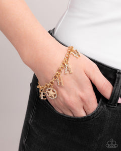 Yeehaw Yell - Gold Bracelet - Paparazzi Accessories