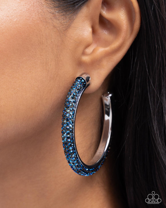 Chiseled Crescendo - Blue Earrings - Paparazzi Accessories