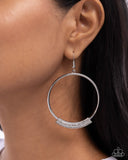 Sassy Story - White Earrings - Paparazzi Accessories