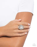 Concentric Chic - White Ring - Paparazzi Accessories