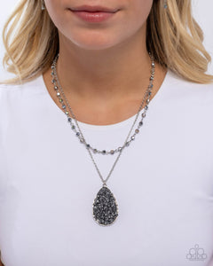 Druzy Delight - Silver Necklace - Paparazzi Accessories