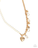 Charming Competitor - Gold Necklace  - Paparazzi Accessories