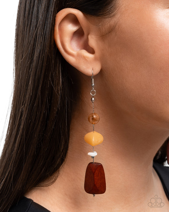 Creative Collection - Orange Earrings - Paparazzi Accessories