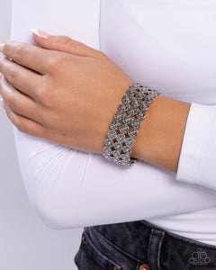 Passionate Pattern - Silver Bracelet - Paparazzi Accessories