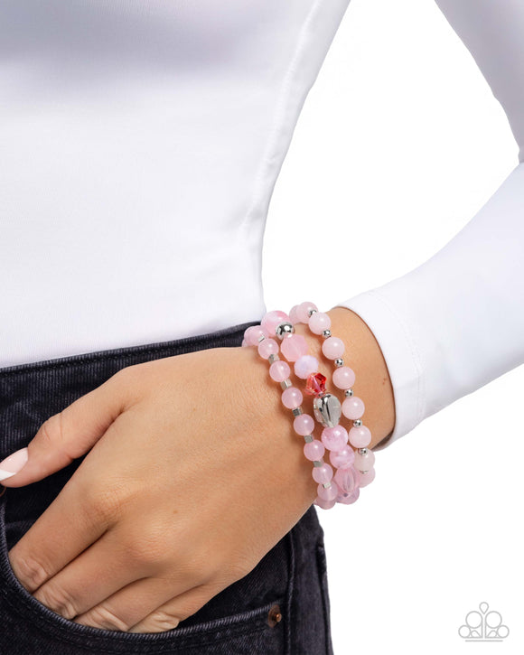 Breathtaking Beat - Pink Bracelet - Paparazzi Accessories