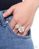Delicate Duo - White Ring - Paparazzi Accessories