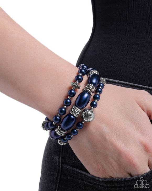 Smooth Stacks - Blue Bracelet - Paparazzi Accessories