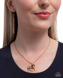 Stallion Statement - Gold Necklace - Paparazzi Accessories