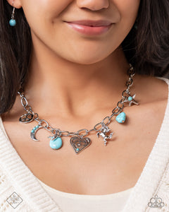 Southwestern Souvenir - Blue Necklace - Paparazzi Accessories