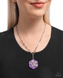 Stellar Sediment - Purple Necklace - Paparazzi Accessories