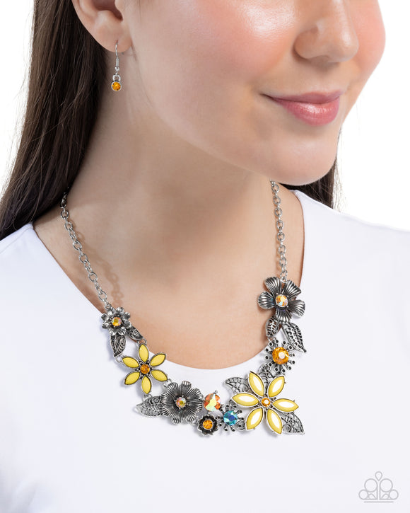 GARDEN My Sparkle - Yellow Necklace - Paparazzi Accessories
