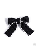 coquette-charm-black-hair clip-paparazzi-accessories