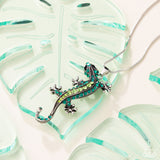 Shimmery Salamander - Green Necklace - Paparazzi Accessories