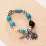 Earthy Eclecticism - Blue Bracelet - Paparazzi Accessories